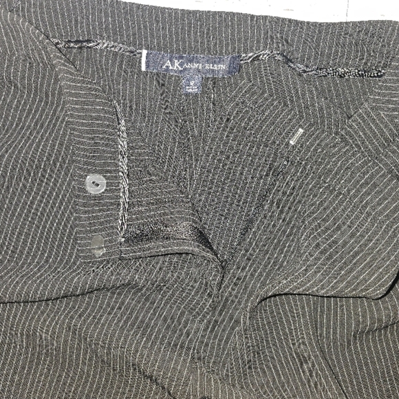 Ann Klein Chic Black Pin-stripped Pants - Picture 4 of 6